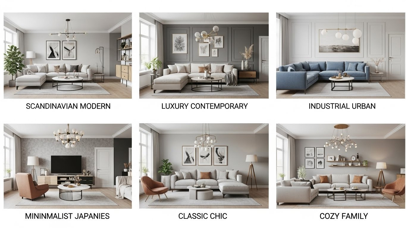 Styles de décoration Virtual Staging - Convertique Studio